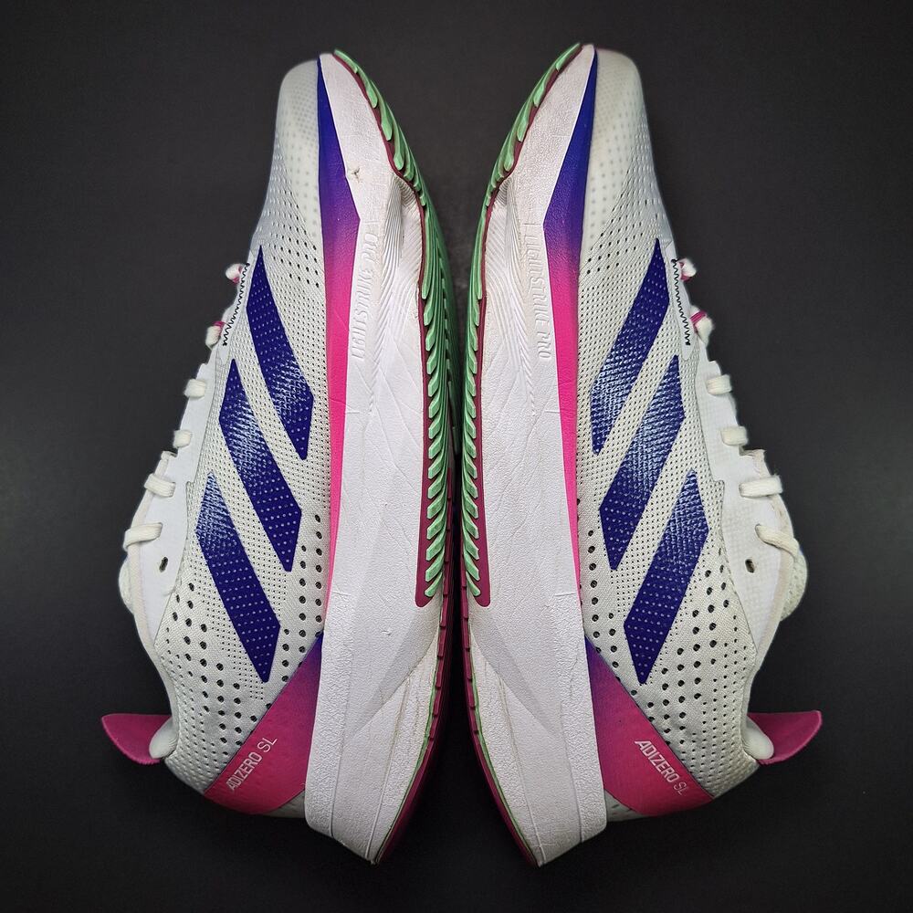 Adidas Adizero SL White Lucid Blue Fuchsia Running Shoes GV9095 Men's Size 7 - Picture 10 of 16
